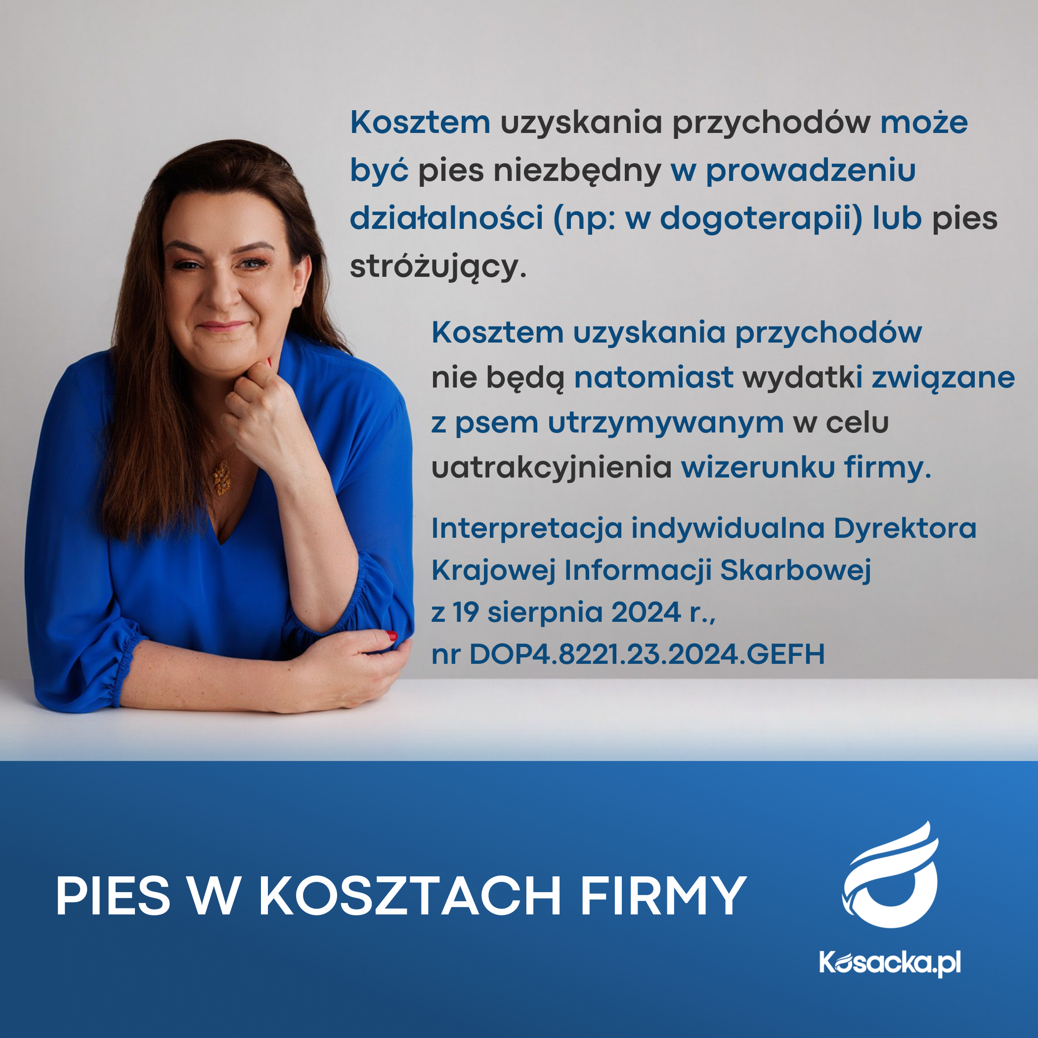 Pies w kosztach firmy