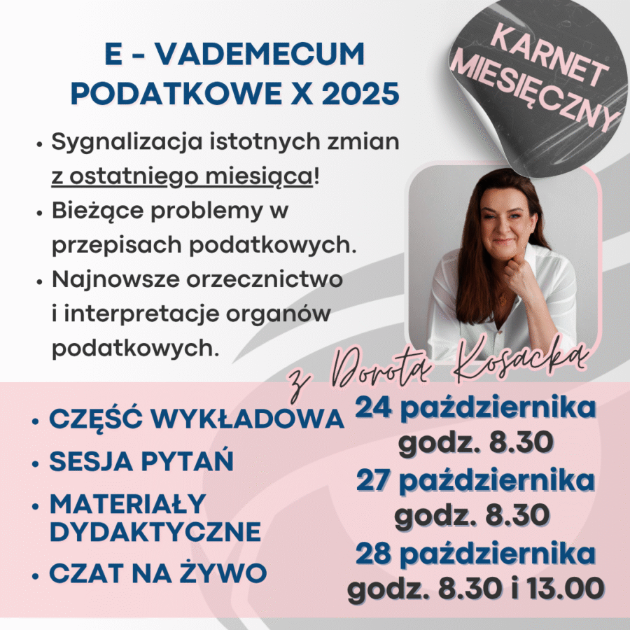 E-VADEMECUM Podatkowe X 2025 - karnet miesięczny